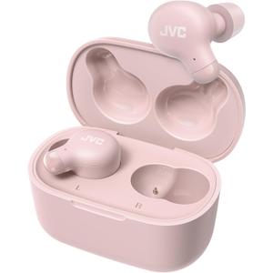 JVC Marshmallow True Wireless Bluetooth 5.3 Earbuds  28H Battery, Memory Foam Earpieces for All-Day Comfort, IPX4 Water Resistant, Mic, Compact Case, for iPhone & Android (Pink)