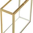 Alipis Glass Jewelry Box Frame Elegant Tabletop Storage for Earrings and Trinkets Decorative Organizer for Home and Jewelry Shop
