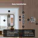 Aqara Smart Lock U100, Fingerprint Keyless Entry Door Lock with Apple Home Key, Touchscreen Keypad, Bluetooth Electronic Deadbolt, IP65 Weatherproof, Supports Apple HomeKit, Alexa, Google, IFTTT, Gray