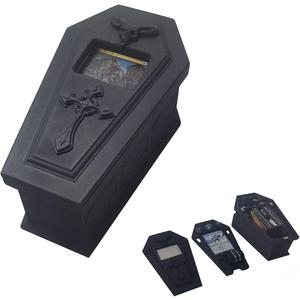 Gothic Coffin MTG Deck Box, Holds 2 Decks with Dice Storage & Life Counter, Trading Card Display Case, 8.3 x 4.7 x 3.1 inches