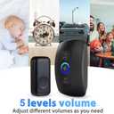 KERUI Wireless Doorbell Door Bell Chime 5 Volume Levels 60 Chimes Door Bells 1000ft Long Range Doorbell Kit with LED Flashing (Black)