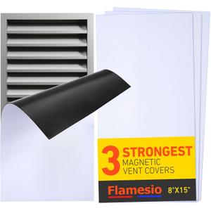 Magnetic Air Vent Covers: Strong Magnetic Home Floor Wall and Ceiling Vent Cover for Air Reigisters, RV, HVAC, AC Vent, Heater | White (8"x15.5"-3 Pack)