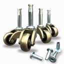 1" Swivel Stem Ball Caster Wheel, Zinc Alloy Castor for Furniture Socket Type Mounting Stem, Antique Brass, 353lbs, Pack of 4 (Bronze)