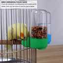 TEHAUX Parrot Drinker Automatic Water Feeder 3-Pack Bird Cage Water Dispenser Bowl Easy Installation 4.72X1.77X1.77 Inch for Parakeet and Small Birds