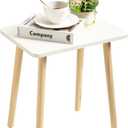 FORAOFUR Nursery Side Table, Small End Table Accent Table Living Room Balcony Office, Modern Side Bedside Home Decor, for Small Spaces, Easy Assembly (White)