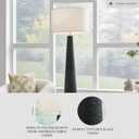 Signature Design by Ashley Hallburg Modern Textured Polyresin Floor Lamp with 3-Way Switch, Black