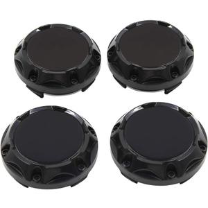uxcell 4 Pcs 64mm Dia 4 Clips Car Wheel Tyre Center Hub Caps Covers Protector Black