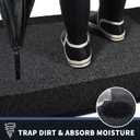 PURRUGS Dirt Trapping Door Mat 24" x 36", Non-Slip Washable Entry Mat, Dog Doormat, Front Door Mat, Super Absorbent Entrance Mat for Muddy Shoes & Paws, Bluish Grey & Charcoal