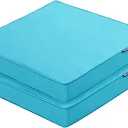Outdoor Chair Cushions 22 x 22 Inch Waterproof Patio Chair Cushions with Tie 5 Year Color Fastness Thick Outdoor Seat Cushion for Garden Lawn Patio Furniture Teal Set of 4
