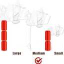 qiqee 6PCS Brown Tone Flowers Paper Gift Bags with Tissue Paper Handles Medium Size Bags18pcs Tissue Paper