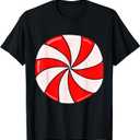 Christmas Peppermint Candy T-Shirt, L