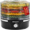Elite Gourmet EFD319 Food Dehydrator, 5 BPA-Free 11.4" Trays Adjustable Temperature Controls, Jerky, Herbs, Fruit, Veggies, Dried Snacks, Black