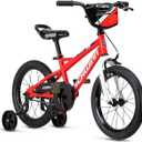 Schwinn Koen Bike, 16 Inch Bike for Kids Ages 3-7, SmartStart Ergonomic Design for Kids, Adjustable Seat Grows with your Child, Rear Coaster Brake and Front Caliper Brake, Training Bicycle (Red)