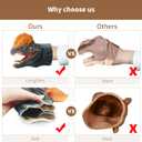 Yolococa Dinosaur Hand Puppets Realistic Latex Soft Animal Head Toys Set, Hand Puppet Toys Gift for Kids, Party Show Imaginative Play (Tyrannosaurus & Triceratops & Dilophosaurus)