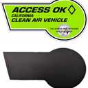 2 - California CA - 2022 Removable Permit Magnets - New! Updated V2.0 Design, No Logos, Stronger Magnet, Fit - Attach Your Decal to EV - Does Not Include State Sticker, Black, HOVMAGS00105