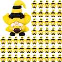 50 Pcs Mini Bee Gnomes Figurines to Hide Bee Festival Party Favors Tiny Craft Cake Decorations Honeybee Themed Birthday Party Supplies Honeybee Gnomes for Table Garden Decoration