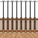 10 Pack String Light Poles for Deck,5 Ft String Light Poles for Outside with Fixing Clips,Metal Poles for Outdoor String Lights, Hanging Light Poles for Fence Garden Backyard Wall Bistro