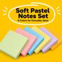 Sticky Notes for Office School Home, 6 Pads 100 Sheets Each, Super Sticky Bright Color Memo Pads, 3x3 Inches Easy Peel Self Stick Notes