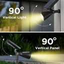 InnoGear Solar Lights Outdoor Waterproof Solar Garden Light for Outside Yard Landscape Lighting Pathway Spot Lights Spotlight Wall Light Auto On/Off, Warm White
