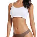voenxe Seamless Women Underwear Thongs,No Show Ladies Thong,No Line Workout Breathable Comfortable Panties,Soft Undies,5-Pack (Black, S)