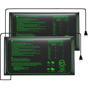 2 Pack Seedling Heat Mats, Waterproof Warm Hydroponic Heating Pad for Greenhouse Seed Starting, Germination, Indoor Gardening,2024 New Size 11.5"x 22.5"