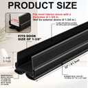 Yaocom 4strip 32" Vinyl U Shape Door Bottom Seal Slide on Door Sweep, Black