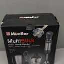 Mueller Multistick 5-in-1 Immersion Blender Handheld, 12 Speed Hand Mixer - Turbo Boost, Heaviest Duty Copper Motor, Titanium Blades Hand Blender, Milk Frother Wand, Whisk, Beaker, Chopper, Grey (Gray)