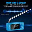 Si4732 ATS Mini Radio Pocket Radio - AM/FM/LSB/USB/CW/RTTY All Band Receiver with 800mAh Battery, Built-in Headphone Amplifier, Hi-Z Circuit and Robust ESD Antenna Protection (Blue)