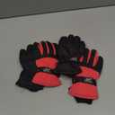 SATINIOR 2 Pairs Kids Waterproof Winter Snow Gloves Ski Gloves for Boy Girl Outdoor Warm Thickening Snowboar (3-6 Years, Cute Pink, Black)
