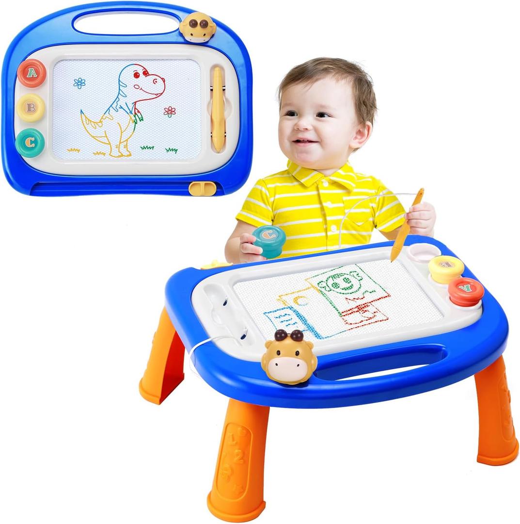 Toddler Toys for 18M+ 2 3 Year Old Boys&Girls, Magnetic Drawing Doodle Board Kids Toy Etch A Pad Sketch,Toddle Boy Toy for Educational Learning of Age 18M+ 2 3 4 Boys & Girls Birthday (Blue)