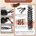 120 Strands Curly Crochet Hair Gogo Curl Pure Protein Fiber Close to Human Hair 14 Inch Pre looped Deep Wave Curly Crochet Hair For Black Women Beach Curl Twist Braiding Hair Extensions (14inch 350#)