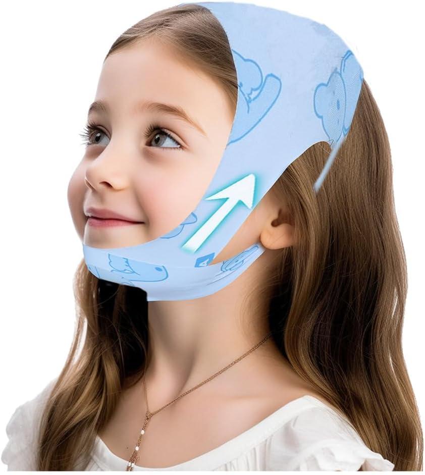 Anti Snoring Chin Strap for Sleeping Kids- Professional Anti Snoring Device for Kids, Teens, and Petite Adults, Soft, Comfortable, Breathable & Reusable (Blue Cartoon), Size: L