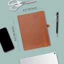 POPRUN Monthly Planner 2026-2027 (Medium- 6.5'' x 8.5'' Soft Cover), 18-Month Calendar Book (Jul.2026-Dec.2027), Calendar Planner with Monthly Tabs & Pocket, 100 GSM Paper - Pacific Green