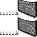 Frienda 2 Pcs ABS Plastic Frame Car Storage Net Bag Phone Car Mesh Net Holder RV Storage Boat Cargo Pocket Organizer Framed Mesh Pocket with Screws for Auto RV (16 x 8 Inch)