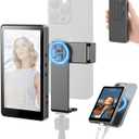 5 Vlog Selfie Monitor Screen with Magnetic Phone Clip Mount for iPhone/Android, Support 4K 30fps Wired/Wireless Recording, Back Camera Monitor for TikTok/YouTube/Vlog Video Recording