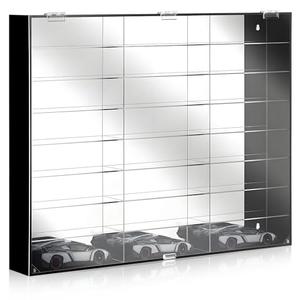 Juexica 1: 24 Clear Acrylic Toy Car Display Case 24 Grids Toy Race Car Display Show Box Diecast Case Wall Mounted Vehicles Shelf for Storage, Christmas Mini Model Figure Lover Gifts