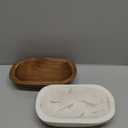 CYEAH 4 Pack Wooden Dough Bowls Bulk, 9.5 in Rustic Dough Bowl for Candle, Natural Paulownia Wood Bowls for Wedding DIY Candle Home Crafts Making Farmhouse Fruits Supplies Decoration