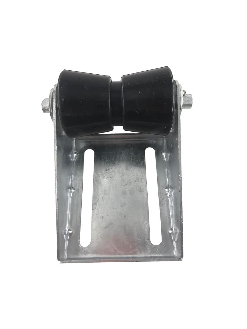 5 inch Boat Trailer Keel Roller with Bracket Assembly Kit Boat Trailer Roller Galvanized Steel Black Rubber