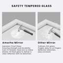 Bathroom Mirror for Wall, 30x36 Inch (White) | HD Reflection, Tempered Glass, Thick Metal Framed Rectangle Mirrors for Over Sink, Vanity, Bedroom, Living Room, Entryway.