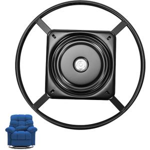 Frassie 20 Inch Recliner Chair Swivel Ring Base Replacement with 10 Inch Plate, Heavy Duty Rocking Single Sofa Bottom Ring Part