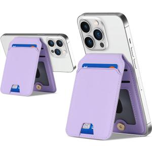 Cavor Compatible with Magsafe Wallet for Magnetic Wallet for iPhone 17/16 Pro Max/14 Pro/15/14 Plus/13/12 Mag Safe Card Holder,Phone Credit for iPhone 15/13/12,Purple