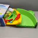 Turtle Sandbox with Lid & Adjustable Umbrella, Sand Pit with Dump Truck, 8PCS Beach Toys Set for Toddler 3-5, Outdoor Indoor Play Sand Activity Sensory Playset Summer Backyard Gift for Boys Girls