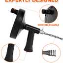 Homyplaza Drain Snake 25 Ft, Drain Auger Hair Clog Remover Heavy Duty Flexible Plumbing Snake Bathroom Kitchen Sink Cleaner Tools for Shower Bathtub Pipe