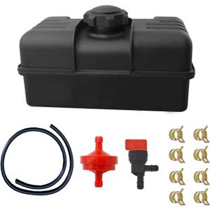 34156A Fuel Tank GAS 4 Quart Compatible with Various Tecumseh 37290 34156 H30 H35 H40 H50 HS40 HS50 HM80 HM100 Engines With Cap and Shut Off Valve