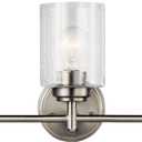Kichler Winslow 21.5" Vanity Light in Brushed Nickel, 3-Light Transitional Bathroom Light with Clear Seeded Glass. (21.5" W x 9.25" H), 45886NI