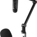 YOUSHARES Blue Yeti Mic Stand with Blue Yeti Pop Filter - Premium Mic Arm for Blue yeti, Heavy Duty Boom Arm with Cable Management, 3/8" to 5/8" Adapter,