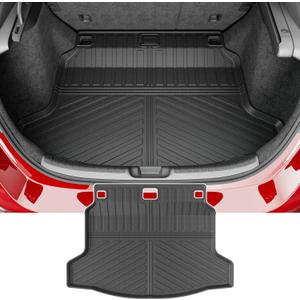 powoq Trunk Mat Compatible with 2022-2026 Honda Civic Hatchback Cargo Liner TPE Trunk Liner Cargo Mat Replacement for 2022 2023 2024 2025 2026 Honda Civic Accessories (Fit Hatchback, Rear Trunk Mat)