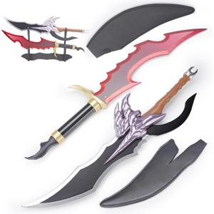 2pcs Set Jinwoo Dagger Cosplay Sword with Sheath&Display Stand, Kasaka's Venom Fang&Knight Killer(14+ Age)