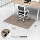 Blvornl Office Chair Mat for Hardwood Floor and Low Pile Carpet, 45"x 53" Desk Chair Mat for Hard Wood, Anti-Slip Hard Floor Protector Rolling Chair Mat, PVC Mat Desk Rug for Home, Dark Brown