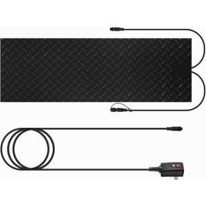 20 Inch x 60 Inch Heated Snow Melting Mat Outdoor, Anti-Slip Heated Walkway Mat with 9.84 Feet Long Power Cord, Waterproof Ice Melting Mat for Doorway Stair Step Path Roof